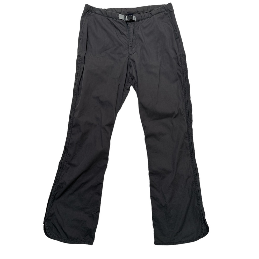 Gap Zip Up Leg Track Training Hiking Trail Pants Dark Gray Tunneling Belt Size 8